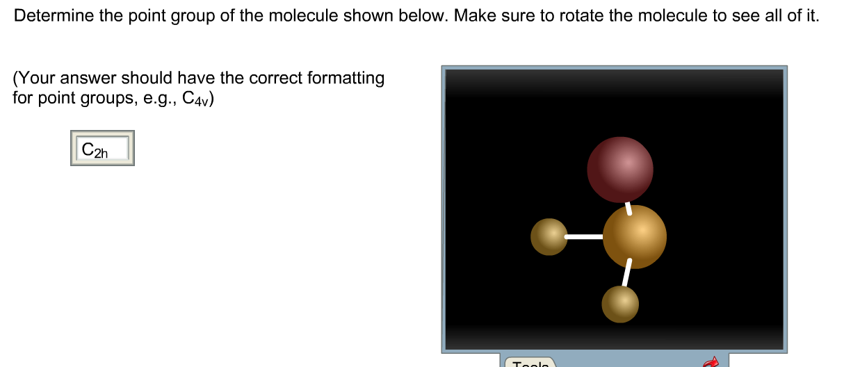 Inversion Point Group Solved Determine the point group of the molecule shown | Chegg.com