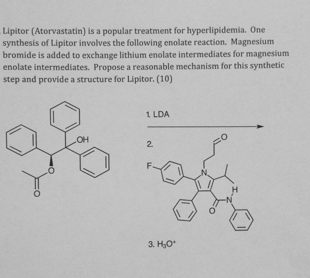 Structural formula of lipitor