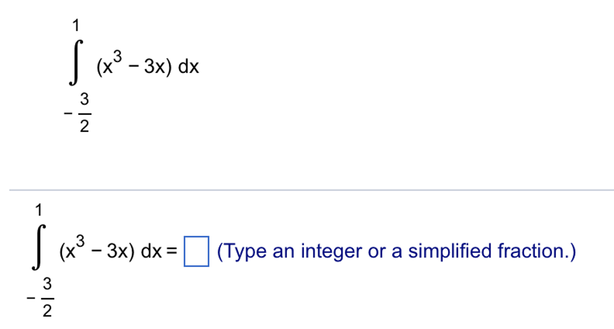 integral 1 per 2 x pangkat min 3 dx