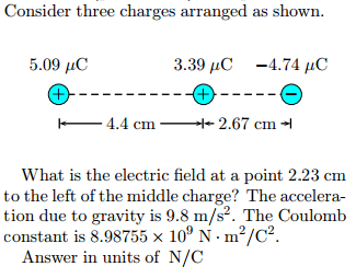 Consider Three Charges Arranged As Shown What Is Chegg Com