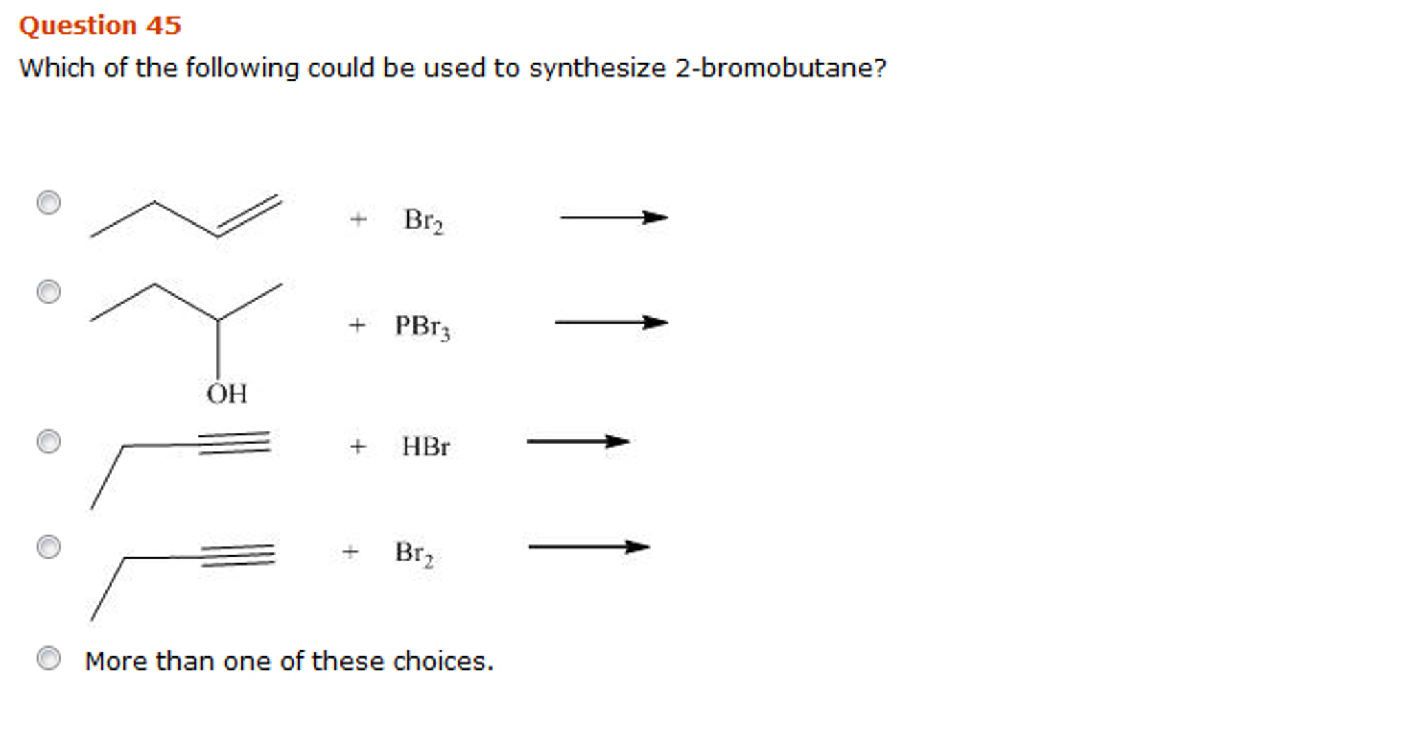 Solved Which Of The Following Could Be Used To Synthesize | Chegg.com