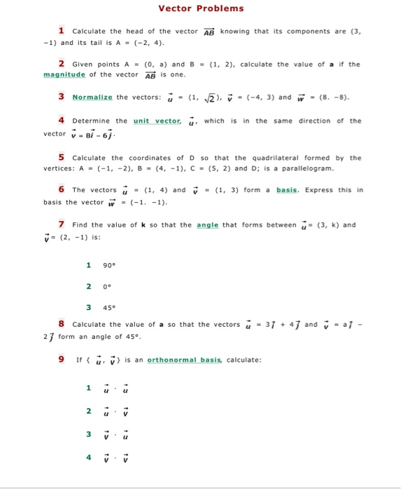 Calculate the head of the vector AB rightarrow | Chegg.com