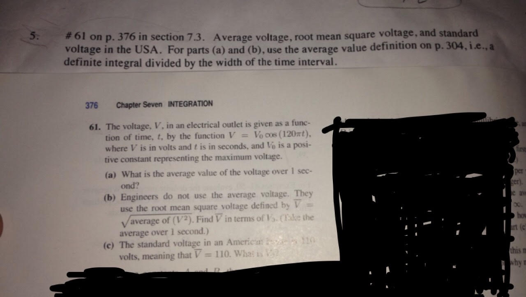 Solved average voltage root mean square voltage and chegg