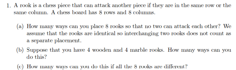 Solved A rook is a chess piece that can attack another piece | Chegg.com