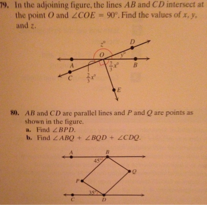 Solved 79. In The Adjoining Figure, The Lines AB And CD | Chegg.com