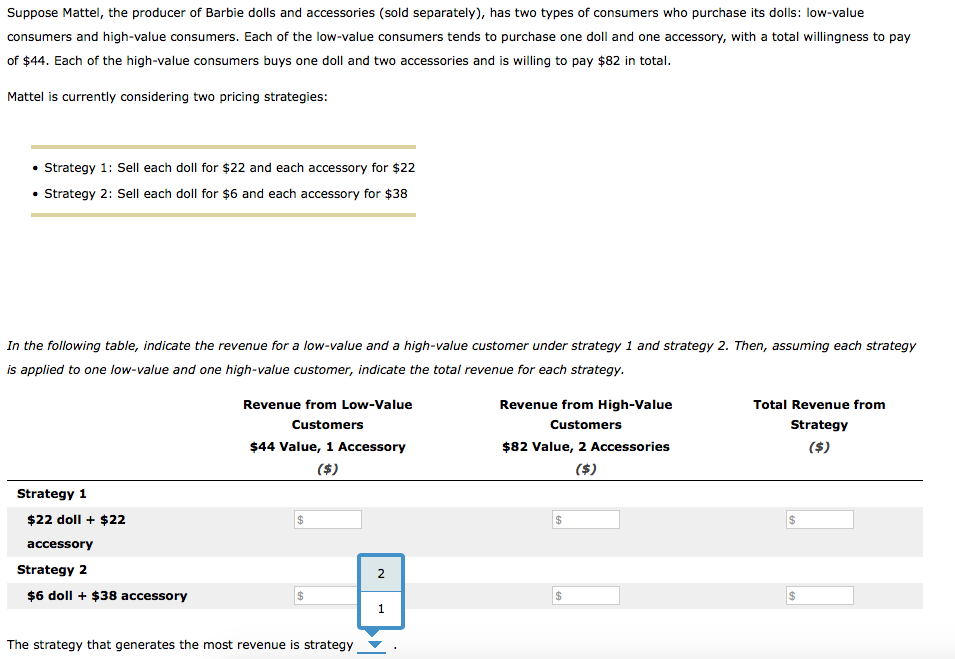 Solved Suppose Mattel, the producer of Barbie dolls and | Chegg.com