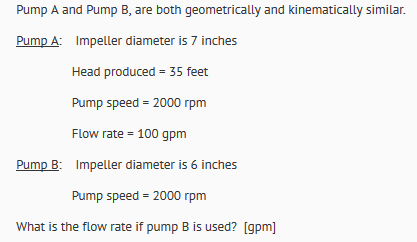 Solved Pump A And Pump B, Are Both Geometrically And | Chegg.com