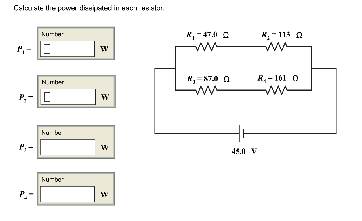 Solved Calculate the power dissipated in each resistor.