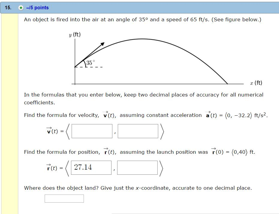 Solved An object is fired into the air at an angle of 35 | Chegg.com