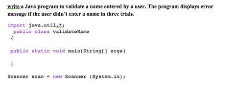(Solved) : Write Java Program Validate Name Entered User Program ...