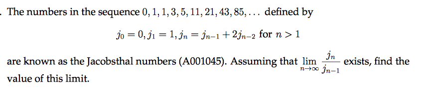 Solved The Numbers In The Sequence 0, 1, 1, 3, 5, 11, 21, 