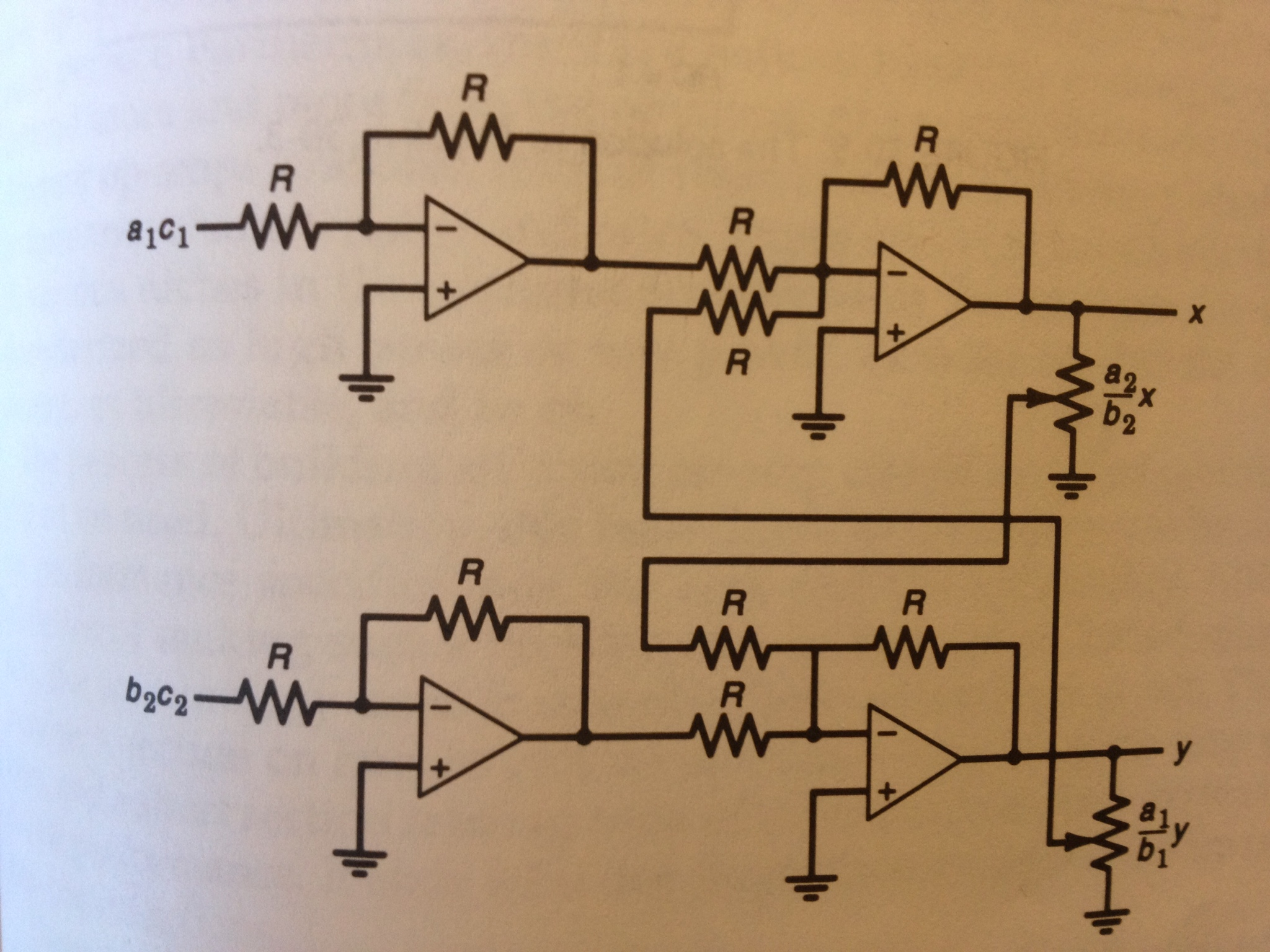 Solved Design an analog computer to solve the following | Chegg.com