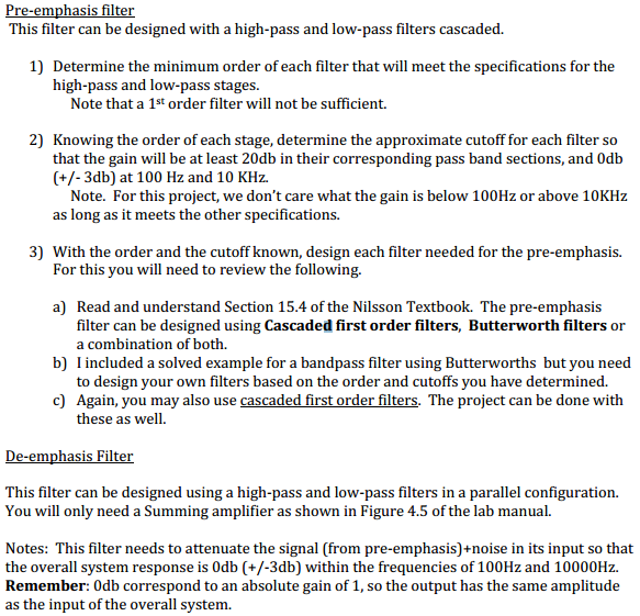 Solved Design Specifications For This Project, You Are To | Chegg.com