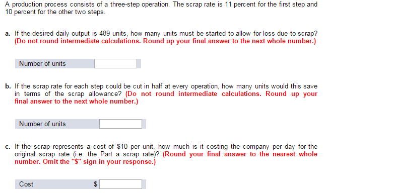 Solved A production process consists of a three-step | Chegg.com