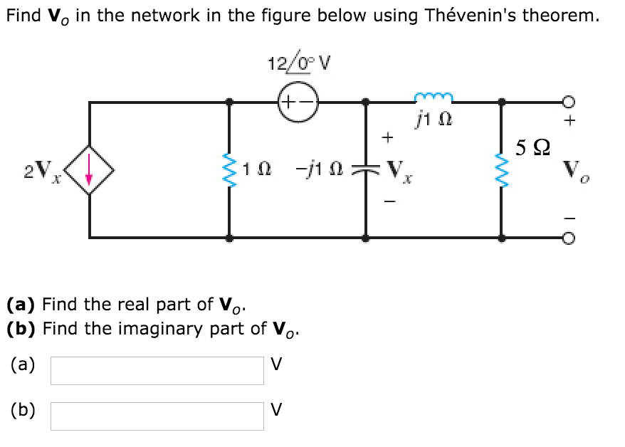 Solved Find V0 in the network in the figure below using | Chegg.com