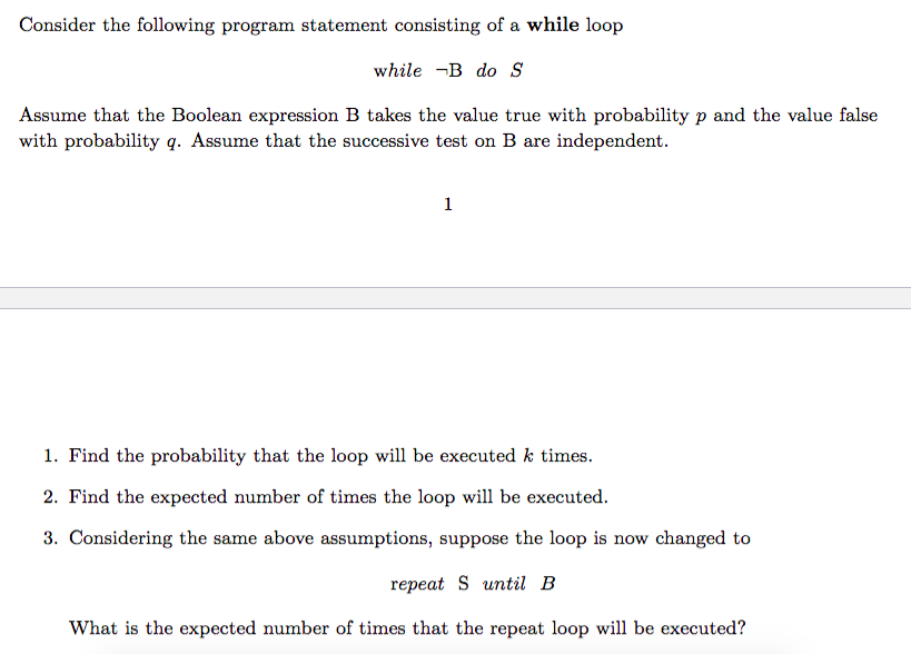 Solved Consider The Following Program Statement Consisting | Chegg.com