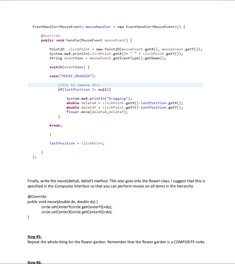 JavaFX MouseEvents Problems I am having a hard | Chegg.com
