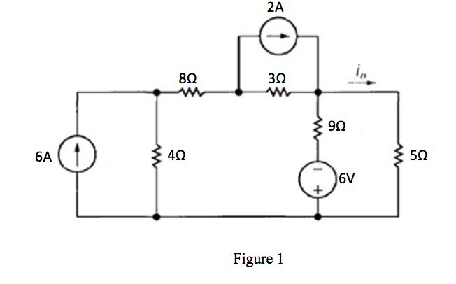 Solved Given the circuit in Figure 1, find the current i0 by | Chegg.com