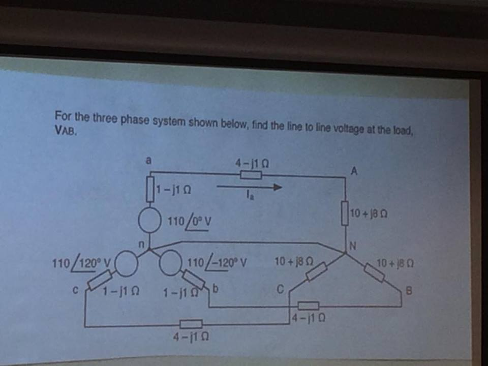 Solved For The Three Phase System Shown Below, Find The Line | Chegg.com