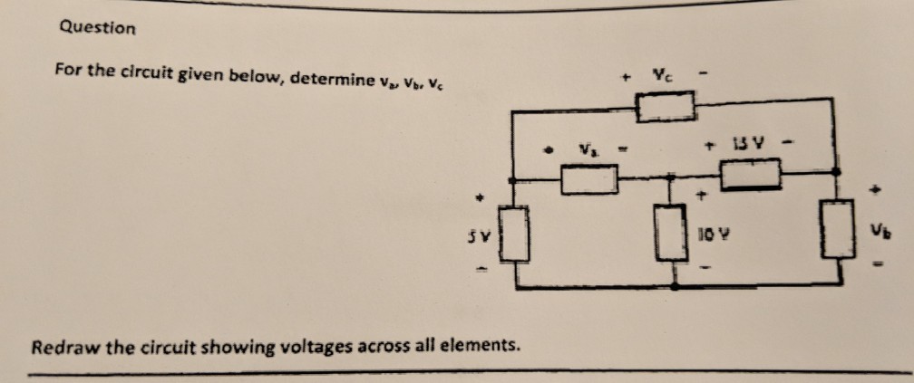 Solved Question For the circuit given below, determine va V | Chegg.com