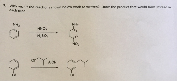 Solved Why Won't The Reactions Shown Below Work As Each | Chegg.com