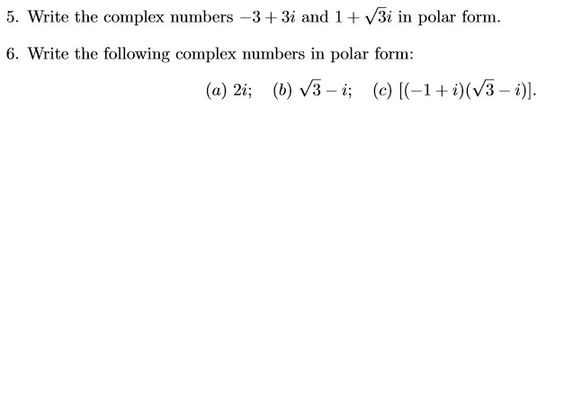 write 1 i root 3 in polar form