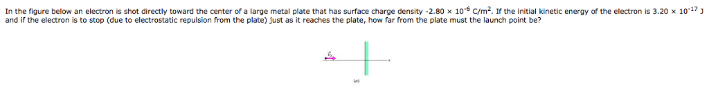 Solved In the figure below an electron is shot directly | Chegg.com