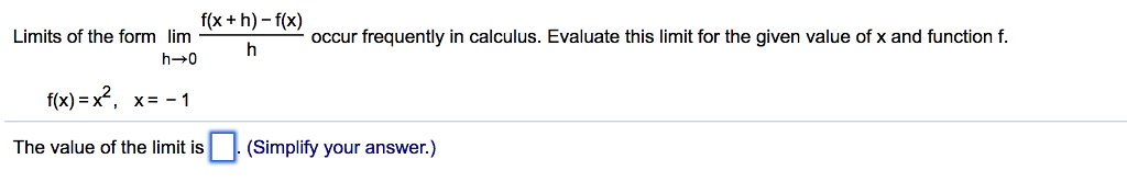 Solved f(x +h)- f(x) occur frequently in calculus. Evaluate | Chegg.com