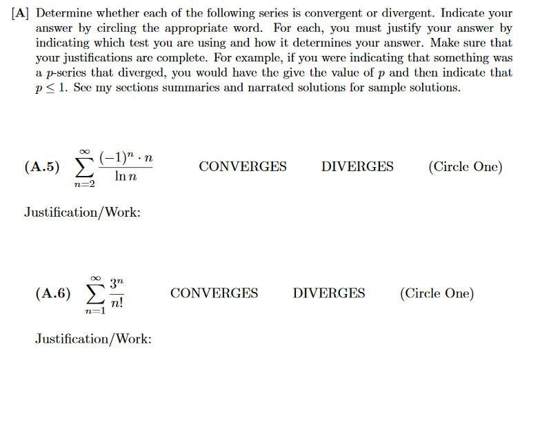 Solved Determine whether each of the following series is | Chegg.com