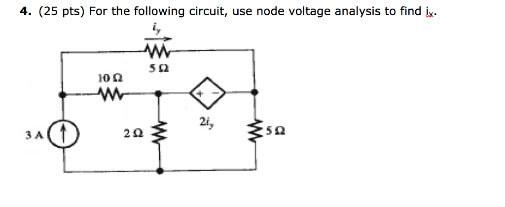 Solved For The Following Circuit, Use Node Voltage Analysis | Chegg.com