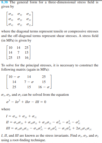 Solved 4 5 points] Look at the stress field matrix given in | Chegg.com