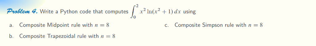 Solved 2 Problem 4. Write a Python code that | Chegg.com