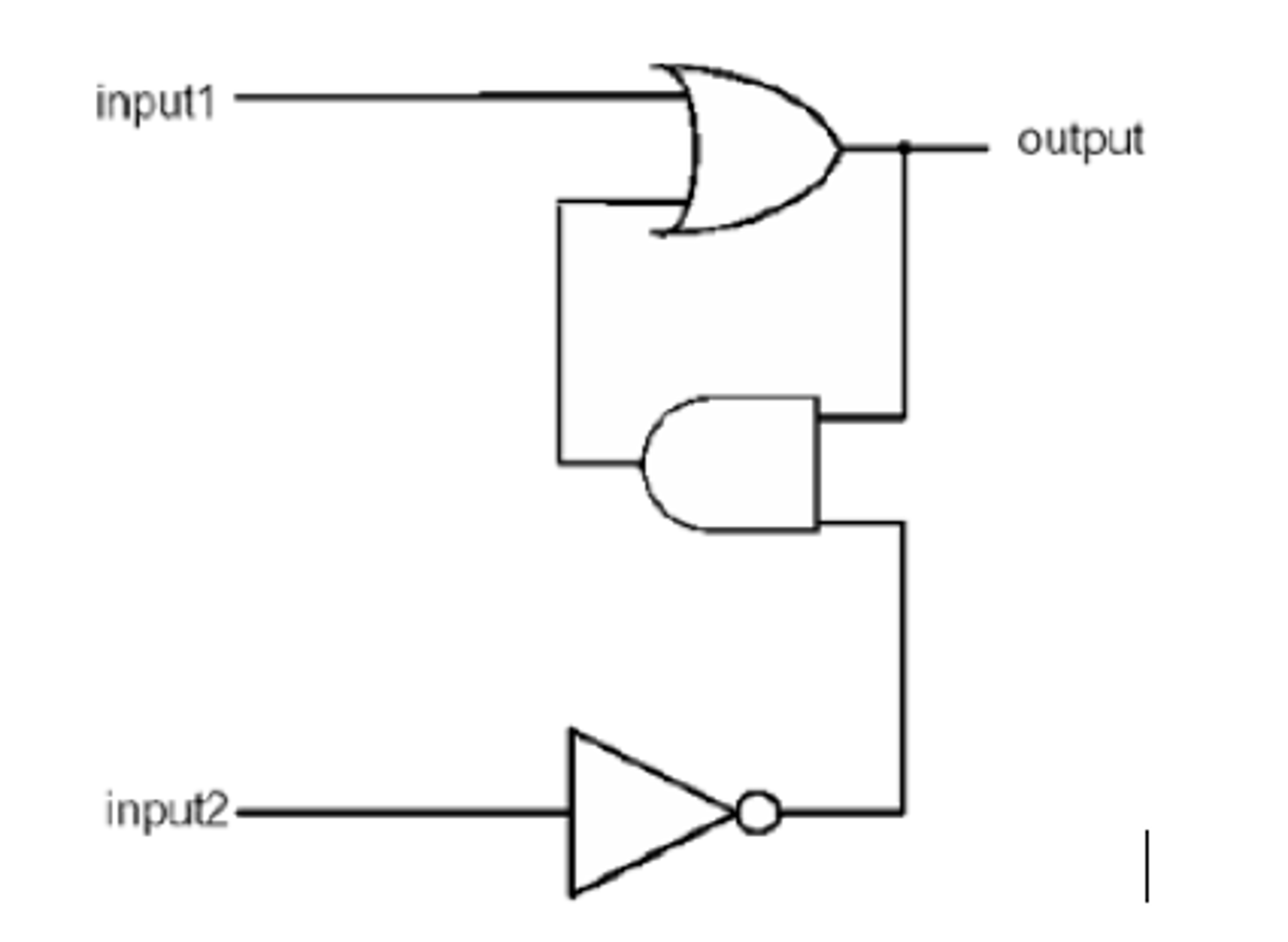 Solved In the circuit shown below, input1, input2 and output | Chegg.com