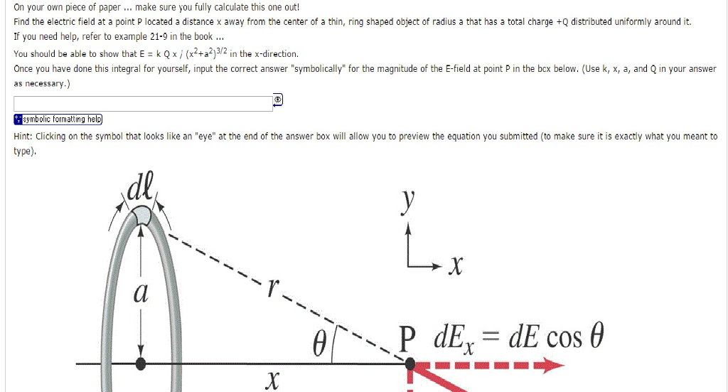 Solved Find the electric field at a point P located a | Chegg.com