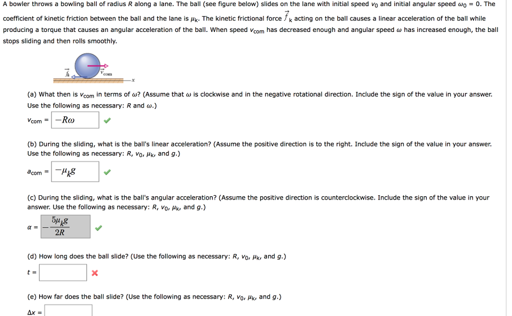 Solved A Bowler Throws A Bowling Ball Of Radius R Along A Chegg Solved A Bowler Throws A Bowling Ball Of Radius R Along A Chegg
