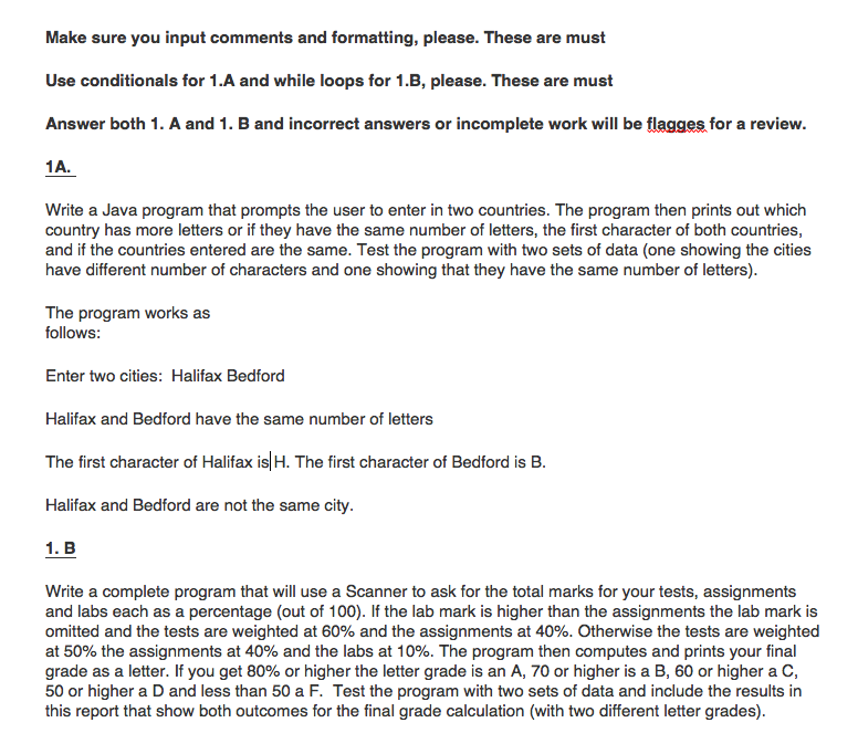 Solved Make sure you input comments and formatting, please. | Chegg.com