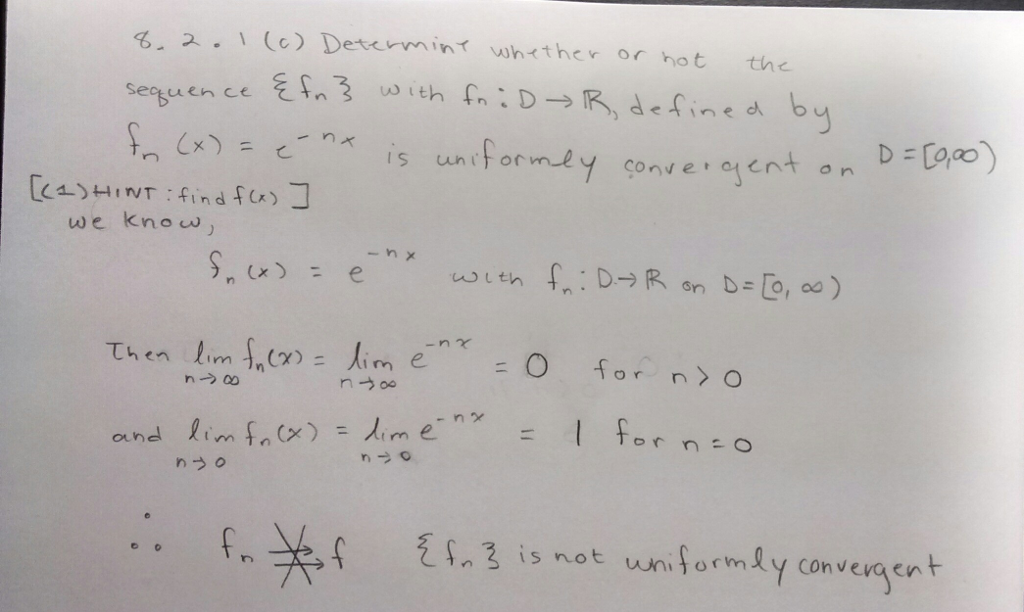 Solved TOPICS TO USE Uniform convergence,