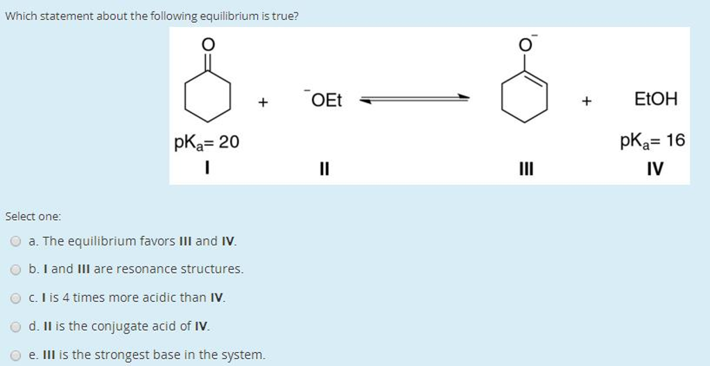 Solved Which statement about the following equilibrium is | Chegg.com