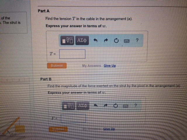 Solved (Figure 1) In each case let w be the weight of the | Chegg.com