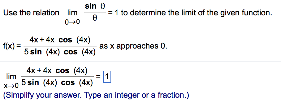 Solved Use the relation lim_theta rightarrow 0 sin | Chegg.com