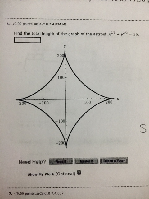 Solved Find the total length of the graph of the asteroid | Chegg.com