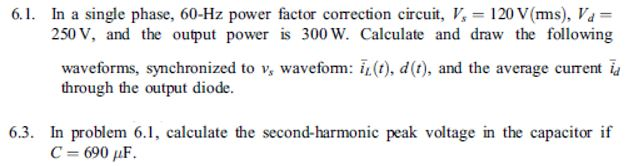 In a single phase, 60 - Hz power factor correction | Chegg.com