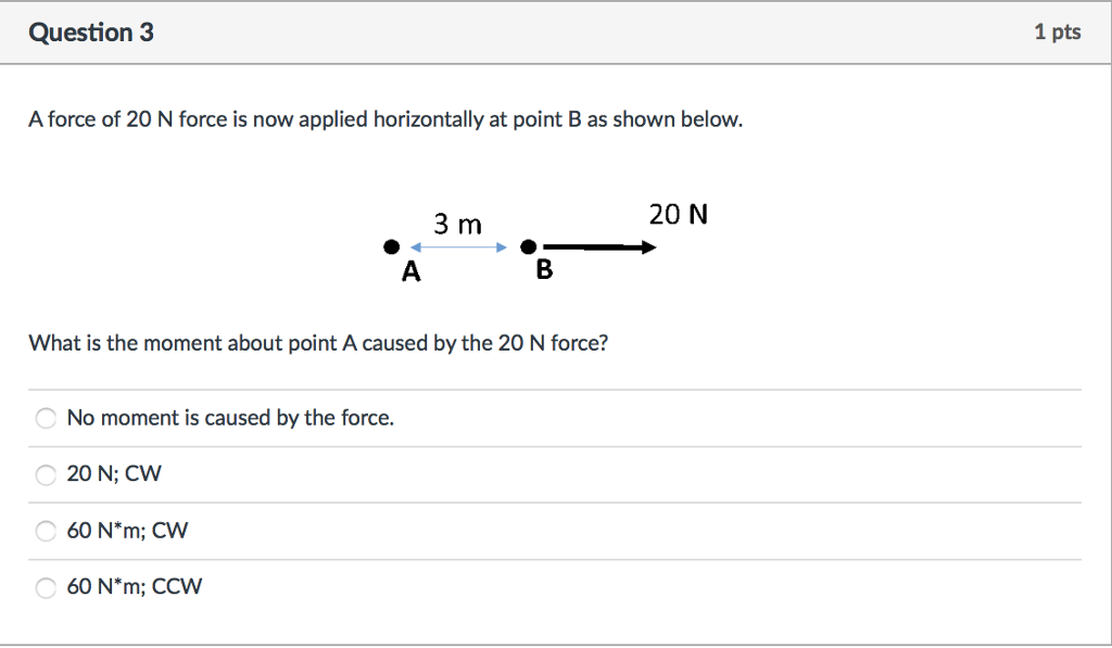 Solved A force of 20 N force is now applied at point B as | Chegg.com