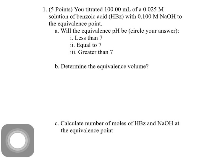 Solved You Titrated Ml Of A M Solution Of Chegg Hot Sex Picture 