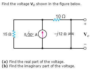 Solved Find the voltage V_0 shown in the figure below. Find | Chegg.com