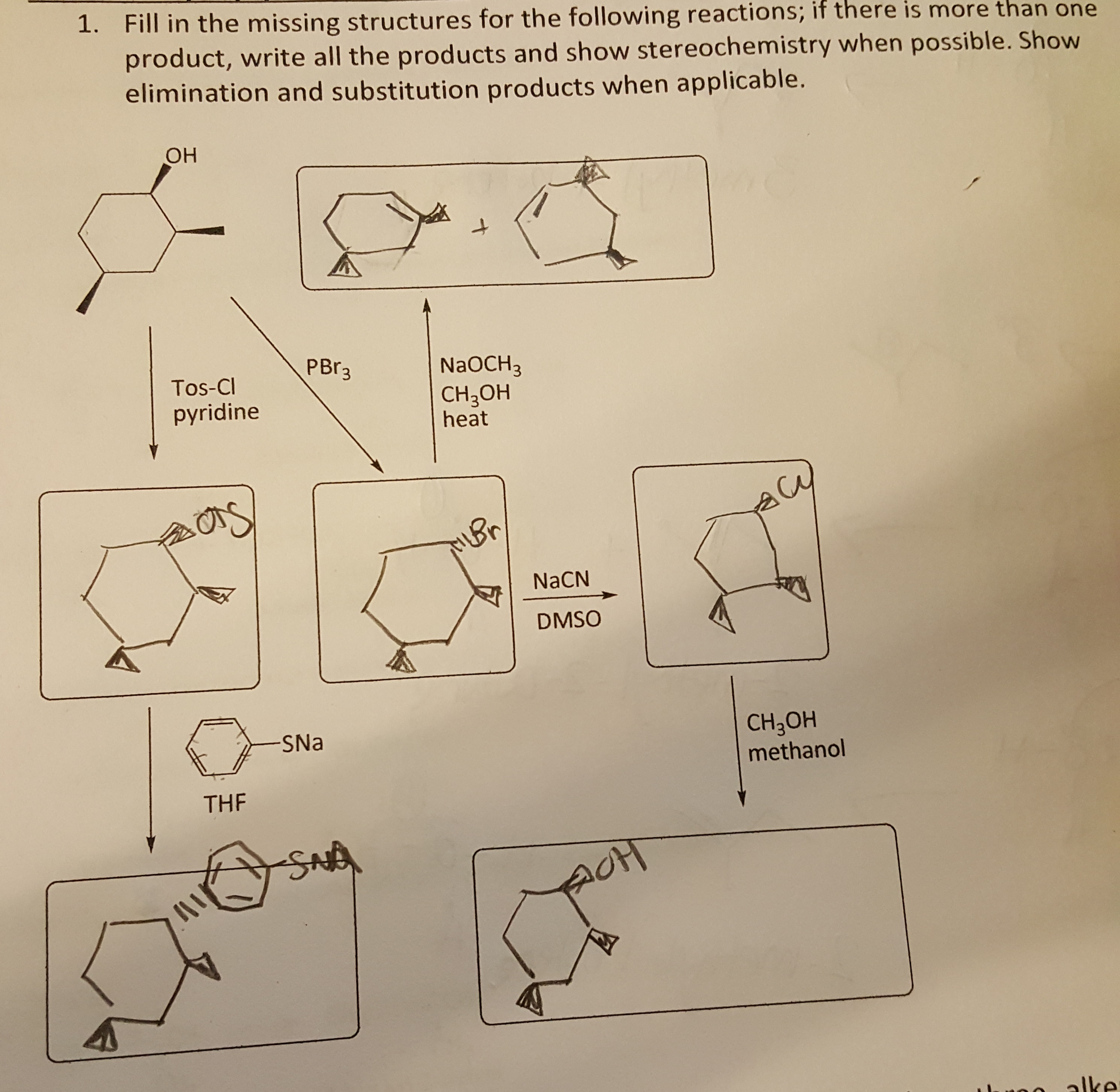 Solved fill in the missing structures for the following | Chegg.com
