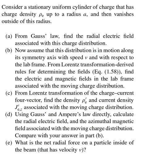Solved Laser Beam And Charged Particle Physics Chegg