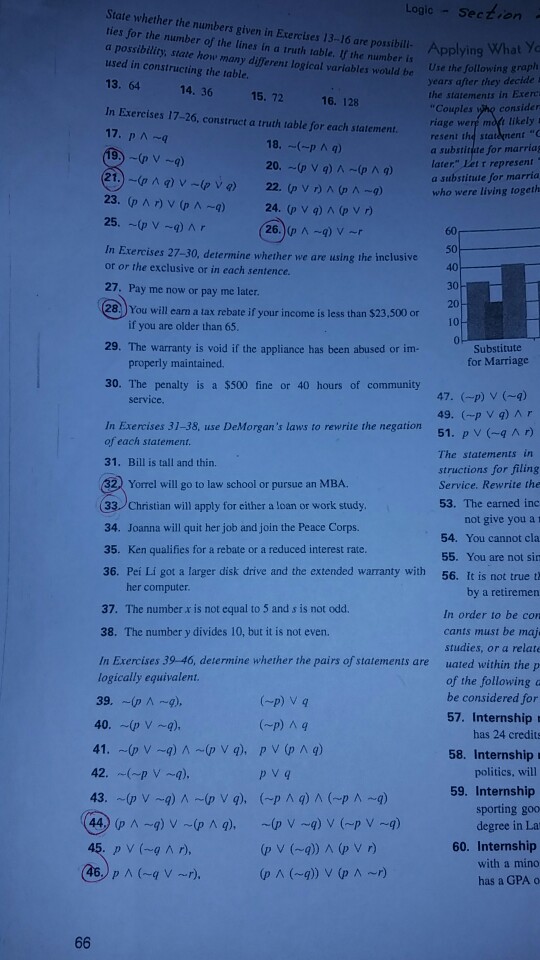 Solved State whether the numbers given in Exercises 13-16 | Chegg.com