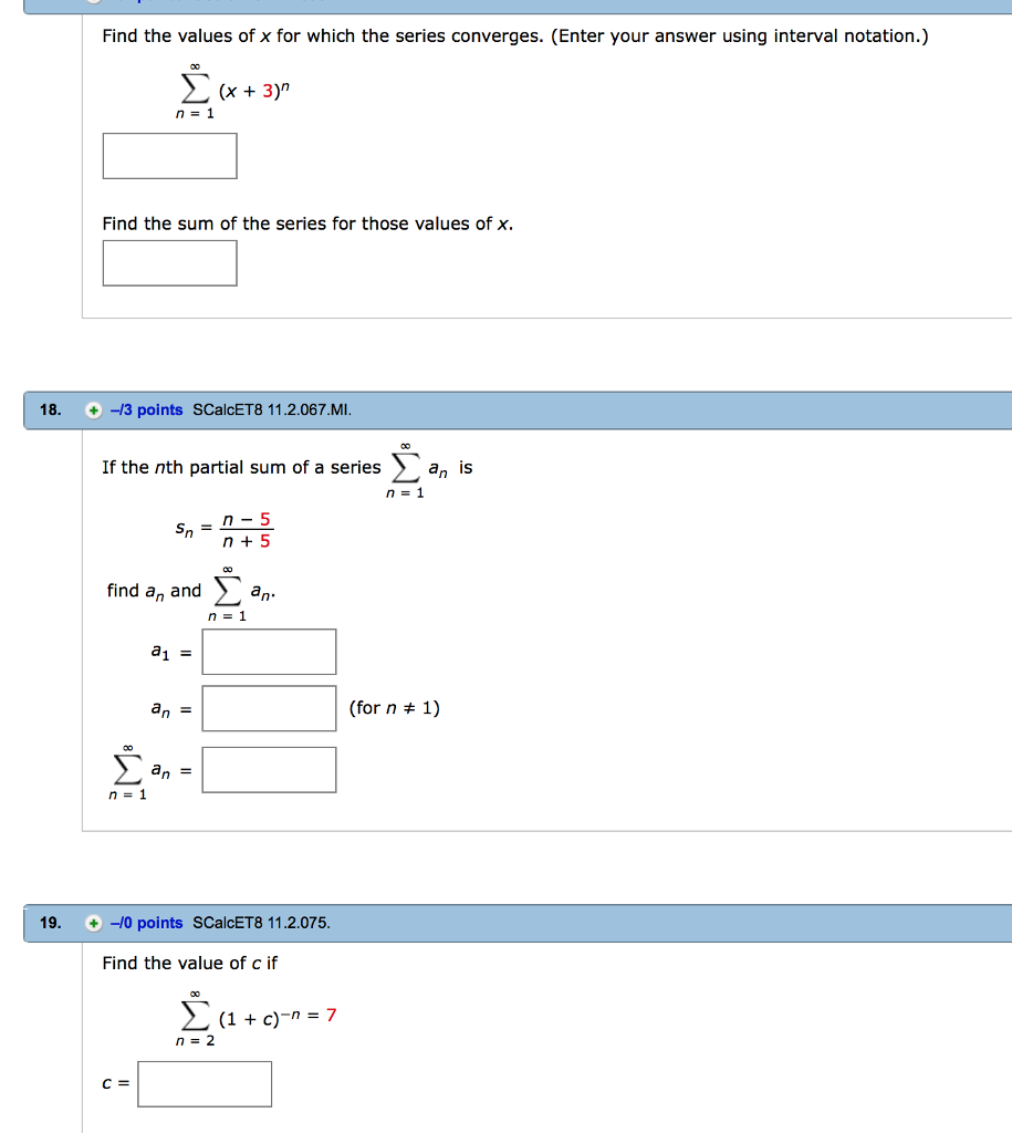 Solved Find The Values Of X For Which The Series Converges Chegg Com