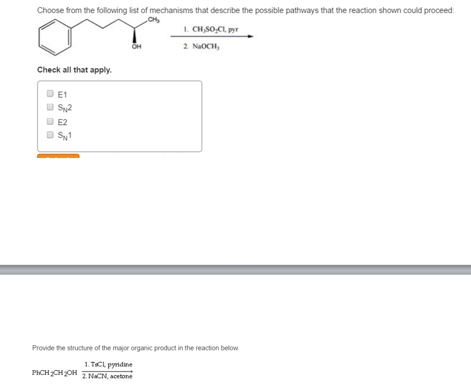 Solved Part A Give the major product for the following | Chegg.com